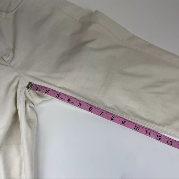 J Jill Pants Womens Size 8 TALL White Velour Cotton Spandex Blend - Picture 12 of 13